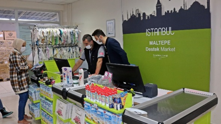 Maltepe'de 'Destek Market' 6 yıldır 60 bin ihtiyaç sahibi vatandaşımıza hizmet verdi.