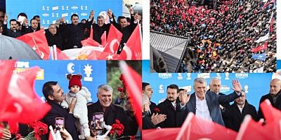 Kadem Ekşi ve Murat Kurum Maltepe meydanında coşkuyla karşılandı