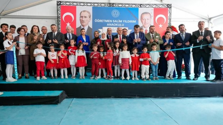 BİNALİ YILDIRIM VE AİLESİNİN YAPTIRDIĞI ÖĞRETMEN SALİM YILDIRIM ANAOKULU TÖRENLE AÇILDI