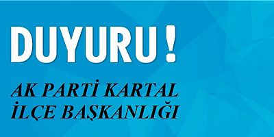 AK PARTİ KARTAL'DAN BASIN DUYURUSU 
