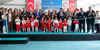 BİNALİ YILDIRIM VE AİLESİNİN YAPTIRDIĞI ÖĞRETMEN SALİM YILDIRIM ANAOKULU TÖRENLE AÇILDI