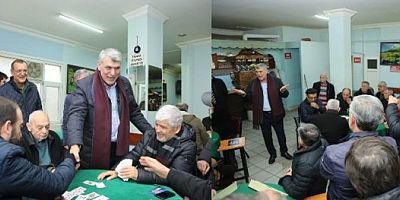 Cumhur İttifakı AK Parti Maltepe Belediye Başkan Adayı Kadem Ekşi’den kahvehane ziyareti