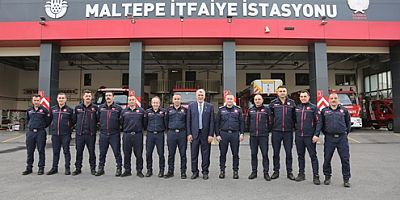Cumhur İttifakı AK Parti Maltepe Belediye Başkan Adayı Kadem Ekşi itfaiyecileri ziyaret etti