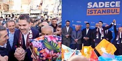 CUMHUR İTTİFAKI İSTANBUL BÜYÜKŞEHİR BELEDİYE BAŞKAN ADAYI MURAT KURUM İLE KARTAL BELEDİYE BAŞKAN ADAYI MİMAR HÜSEYİN KARAKAYA SOĞANLIK’TA YAPILAN MİTİNG DE VATANDAŞLARA SESLENDİ