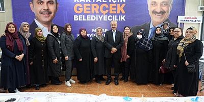CUMHUR İTTİFAKI  KARTAL BELEDİYE BAŞKAN ADAYI MİMAR HÜSEYİN KARAKAYA  DUR DURAK BİLMİYOR