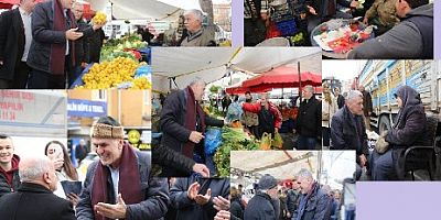 Kadem Başkan pazar tezgahına geçti, ıspanak sattı