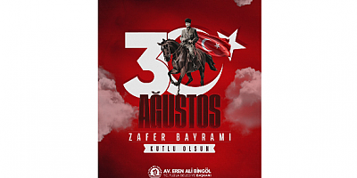 Tuzla Belediyesi Başkanı Av.Eren Ali Bingöl’ün 30 Ağustos Zafer Bayramı Mesajı