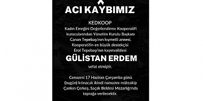 VEFAT  GÜLİSTAN ERDEM