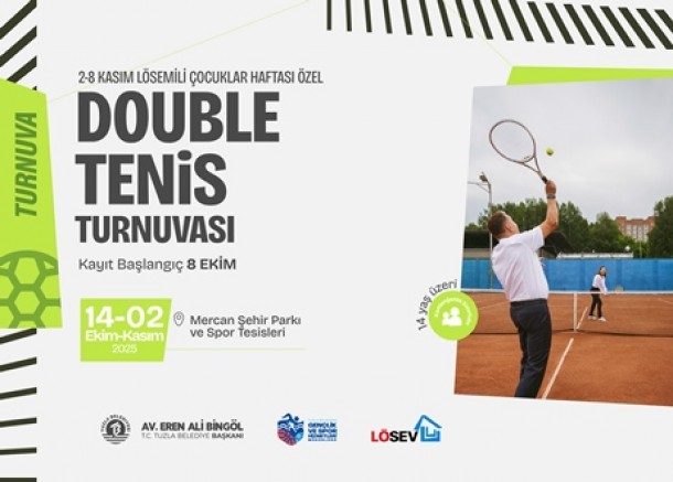 Tuzla’da tenis kortlarında lösemili çocuklar için mücadele